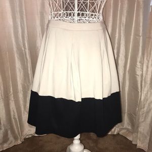 Black and beige skirt that has a fun little flair.
